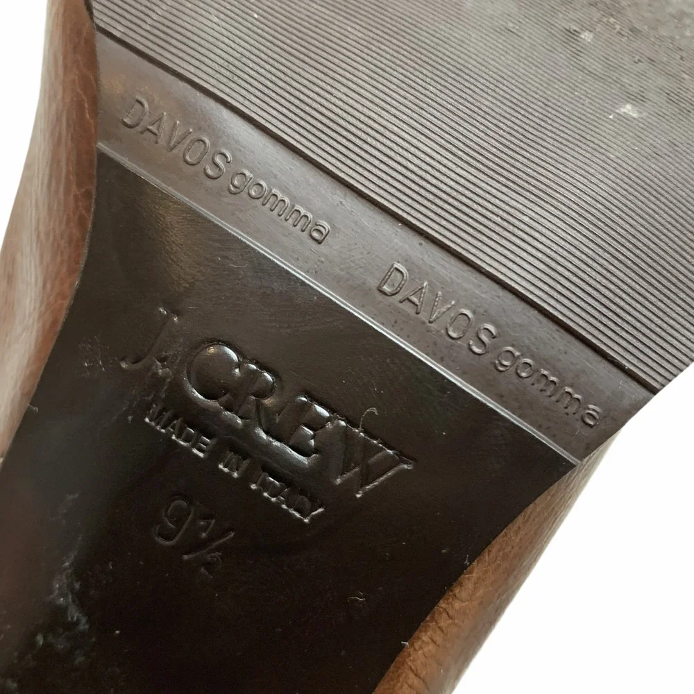 J. Crew Tenley Leather Mid Calf Boots 9.5 - Picture 3 of 8